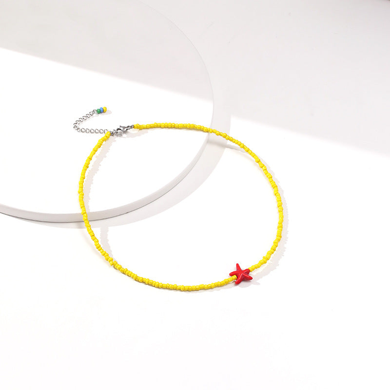 Venta al por mayor Collar de estrella de mar de acrílico bohemio Mizhu